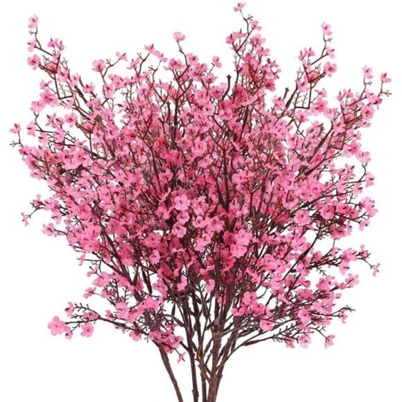 6 Bundles Artificial Flowers Gypsophila Bouquets Pink Valentine's Day Floral - Picture 1 of 6
